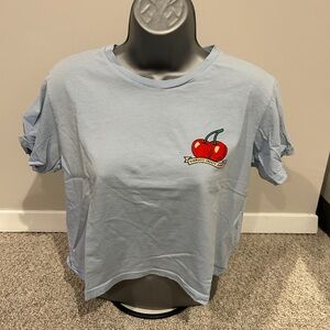 Fiorucci Cherry Safety Jeans Cropped Tee